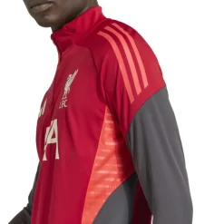 adidas Liverpool Trainingstrui 1/4-Zip 2025-2026 Rood Grijs