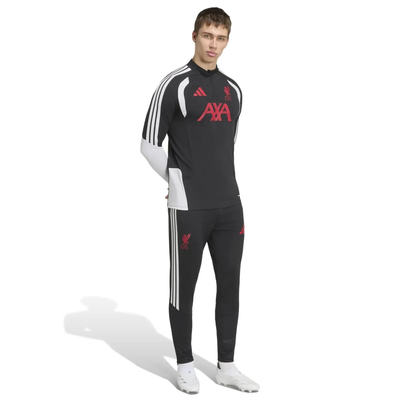 adidas Liverpool Trainingstrui 1/4-Zip 2026-2027 Zwart Grijs Wit Rood