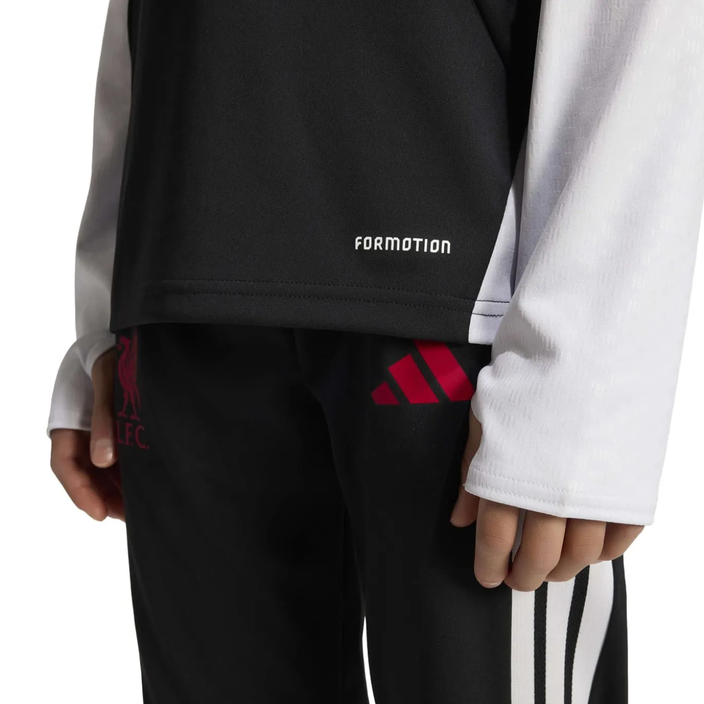 adidas Liverpool Trainingstrui 1/4-Zip 2026-2027 Kids Zwart Grijs Wit Rood