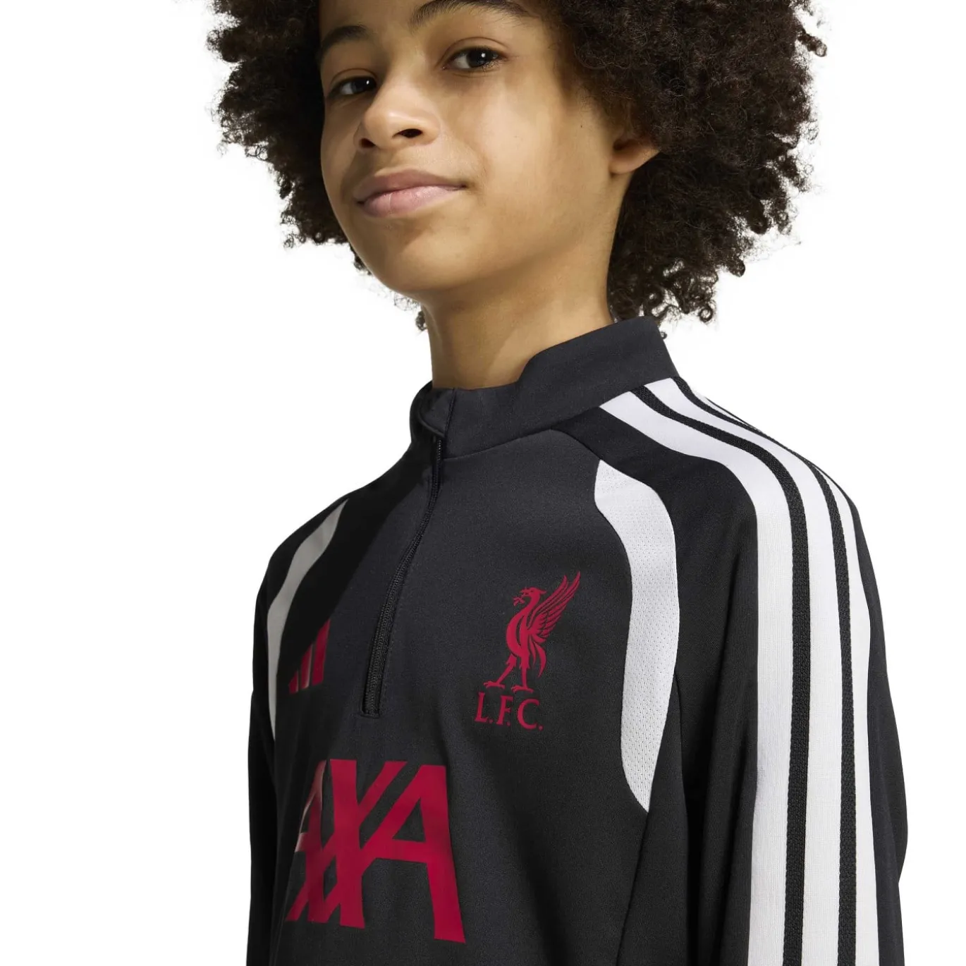 adidas Liverpool Trainingstrui 1/4-Zip 2026-2027 Kids Zwart Grijs Wit Rood