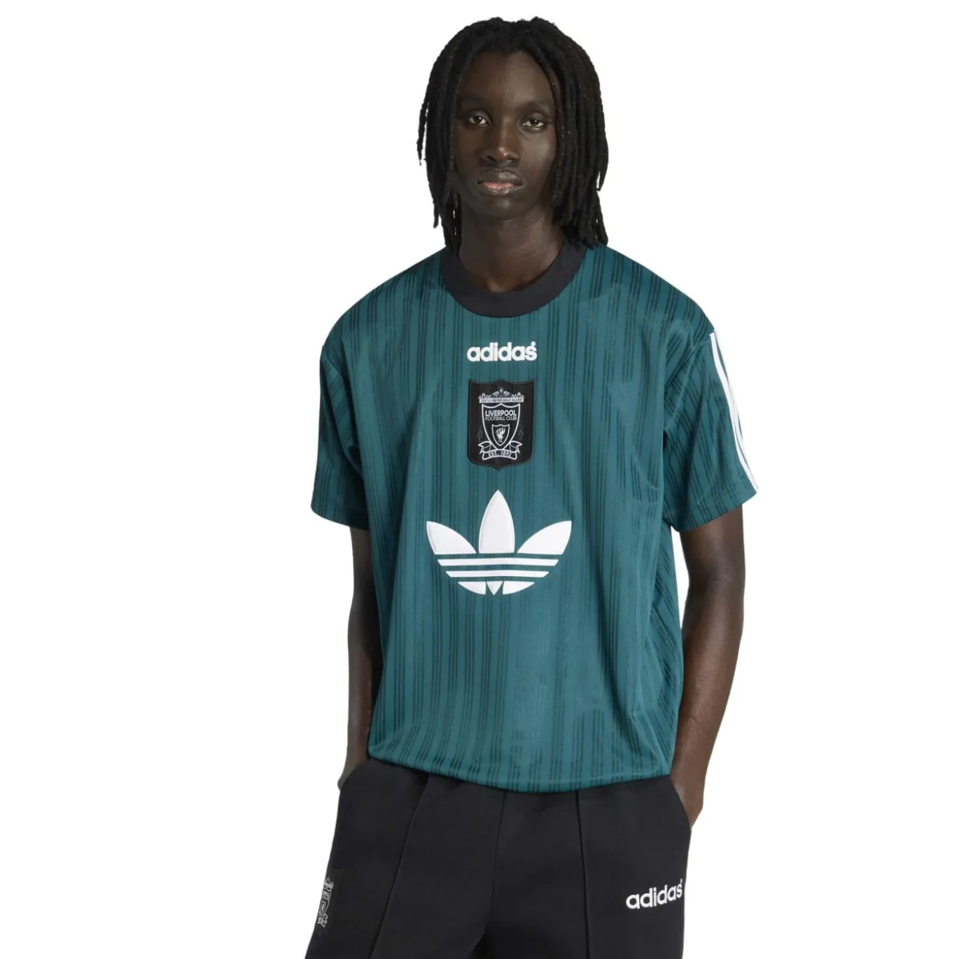 adidas Liverpool T-Shirt 1995-1996 Groen Zwart Wit