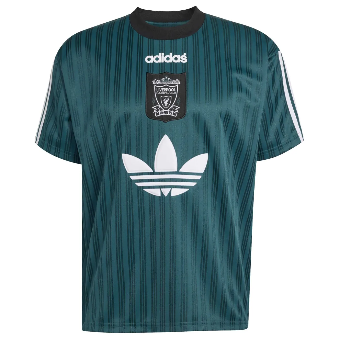 adidas Liverpool T-Shirt 1995-1996 Groen Zwart Wit