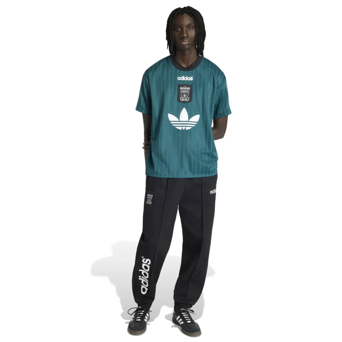 adidas Liverpool T-Shirt 1995-1996 Groen Zwart Wit