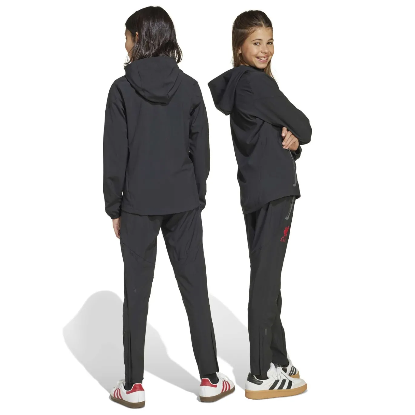 adidas Liverpool Vis Tech Trainingspak Full-Zip Kids Zwart Rood
