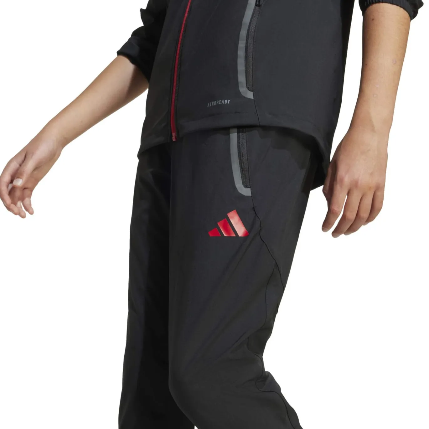 adidas Liverpool Vis Tech Trainingspak Full-Zip Kids Zwart Rood