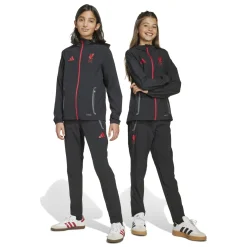 adidas Liverpool Vis Tech Trainingspak Full-Zip Kids Zwart Rood