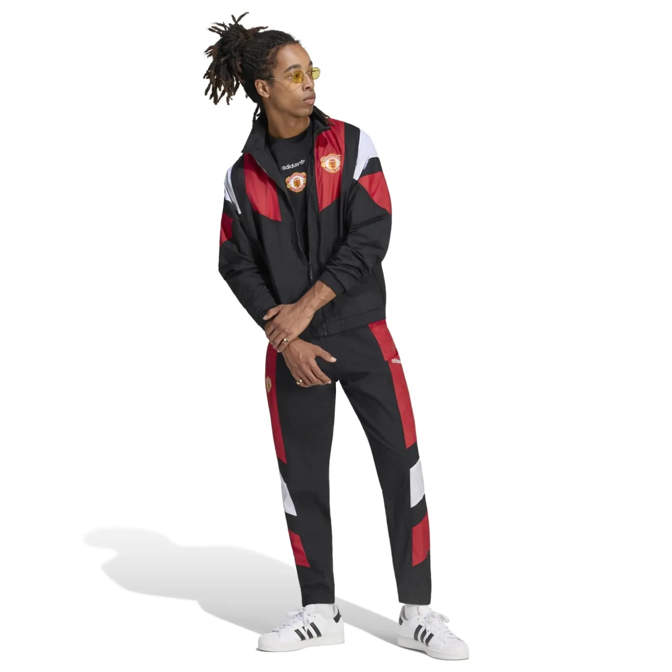 adidas Manchester United EQT Trainingsbroek Zwart Rood Wit