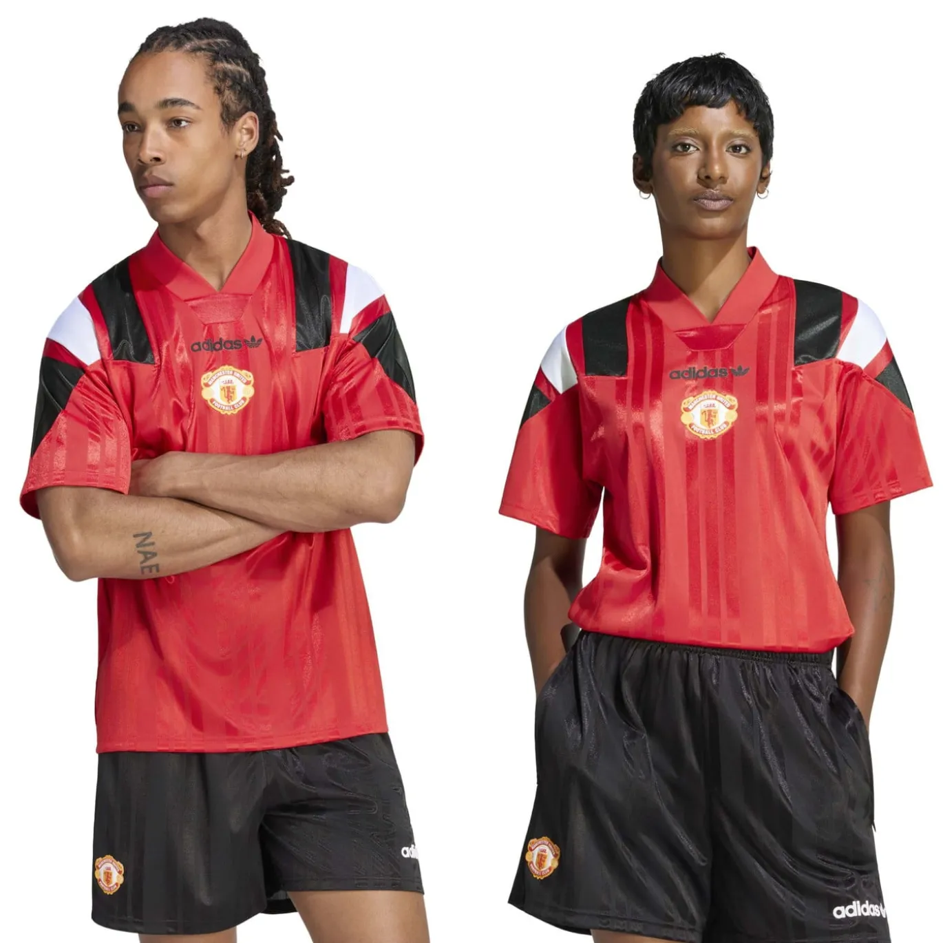 adidas Manchester United EQT T-Shirt Rood Zwart Wit