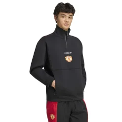 adidas Manchester United EQT Trainingspak 1/4-Zip Zwart Rood Wit