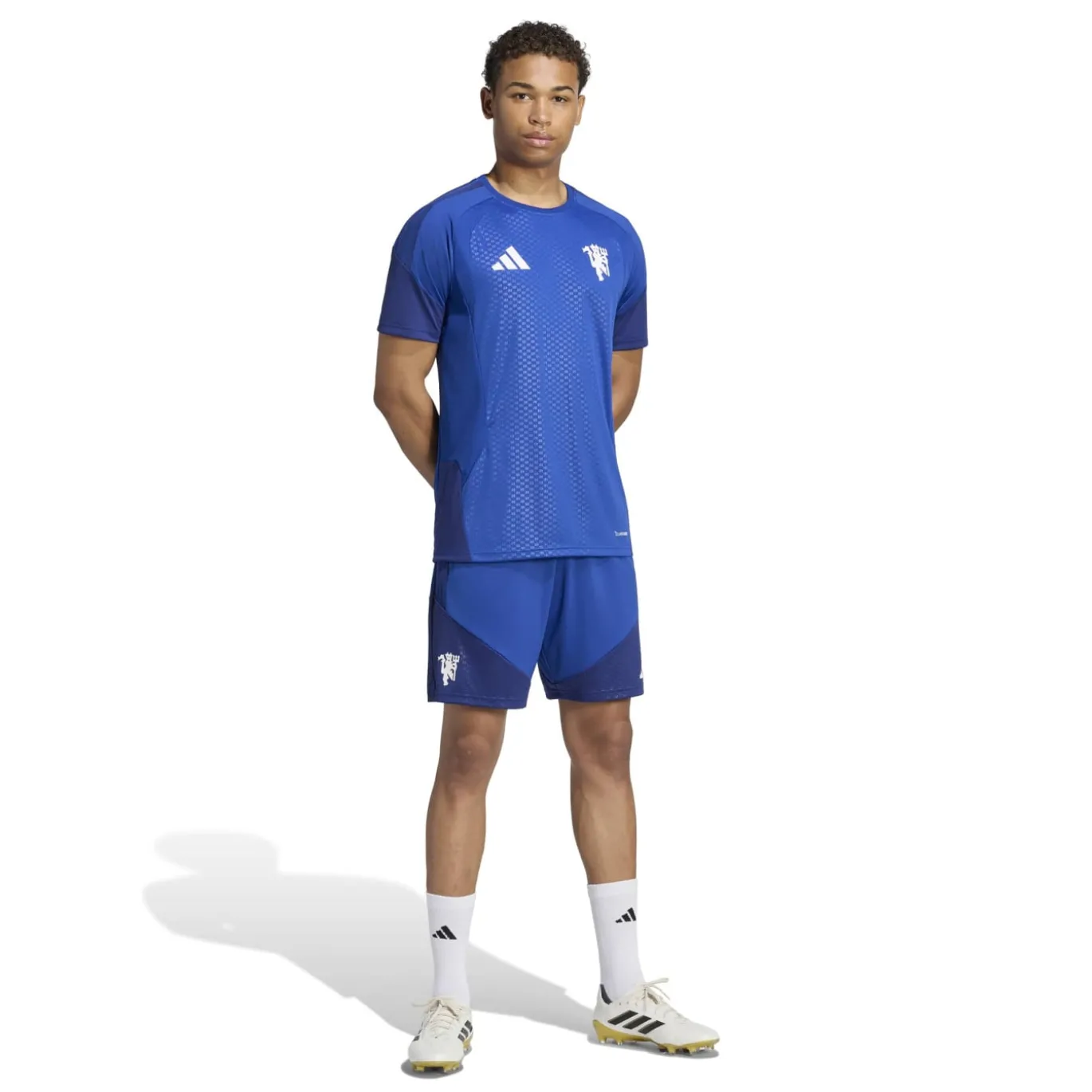 adidas Manchester United Europees Trainingsbroekje 2026-2027 Donkerblauw Wit