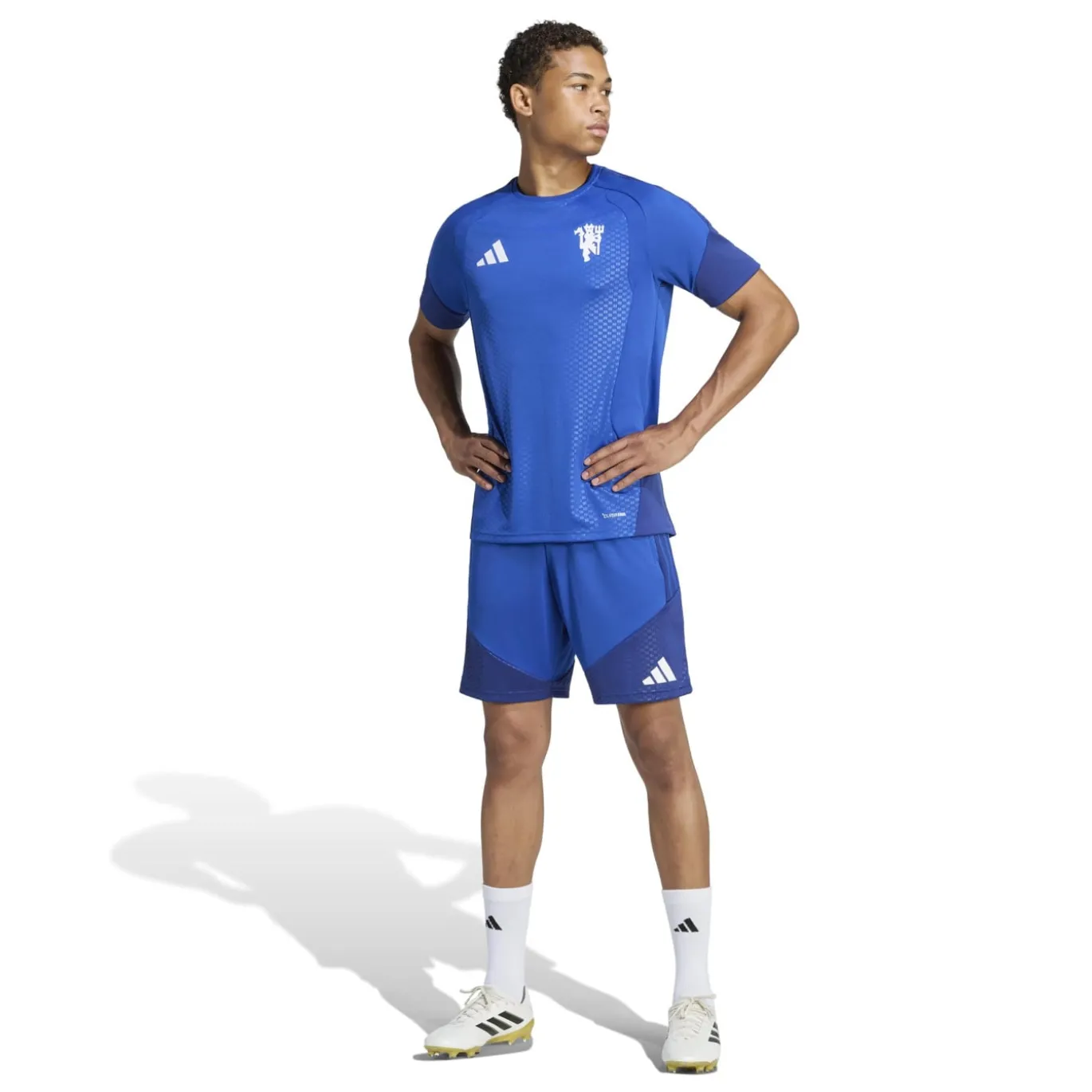 adidas Manchester United Europees Trainingsshirt 2026-2027 Donkerblauw Wit