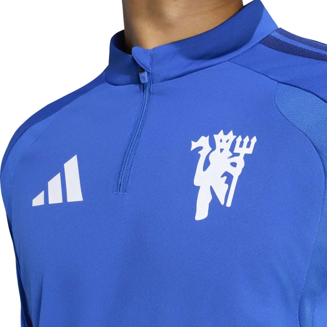 adidas Manchester United Europees Trainingspak 1/4-Zip 2026-2027 Donkerblauw Wit
