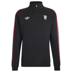 adidas Manchester United Originals Trainingspak 1/4-Zip Zwart Wit Rood