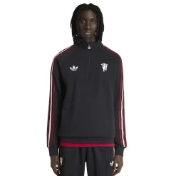 adidas Manchester United Originals Trainingspak 1/4-Zip Zwart Wit Rood