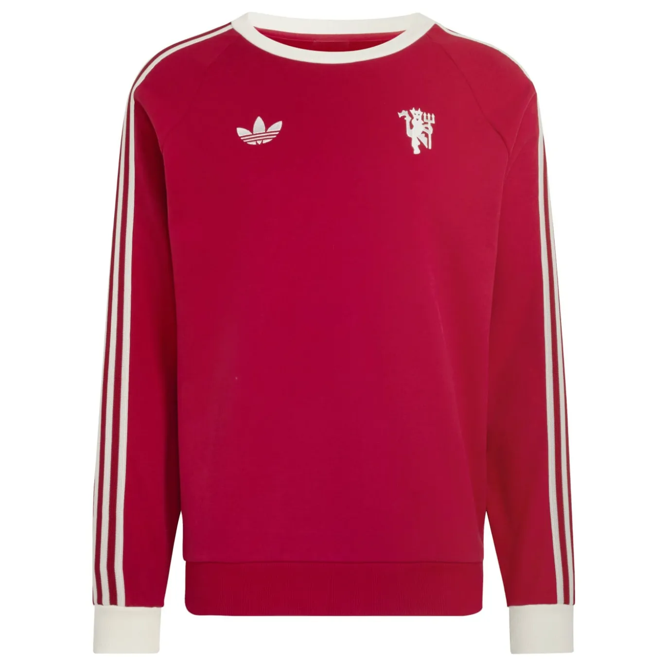 adidas Manchester United Originals Crew Sweater Rood Wit