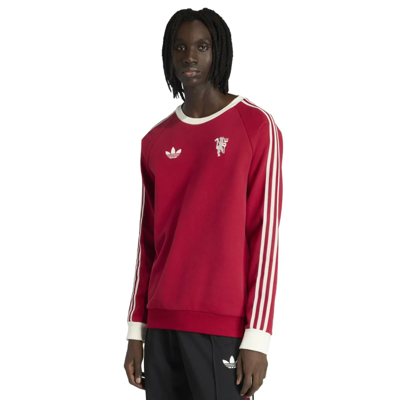 adidas Manchester United Originals Crew Sweater Rood Wit