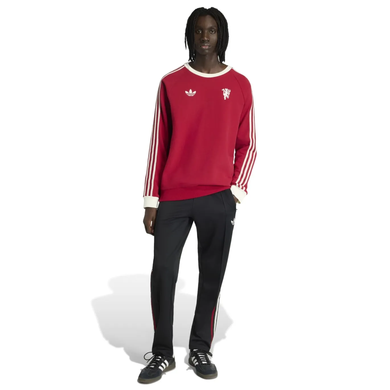 adidas Manchester United Originals Crew Sweater Rood Wit