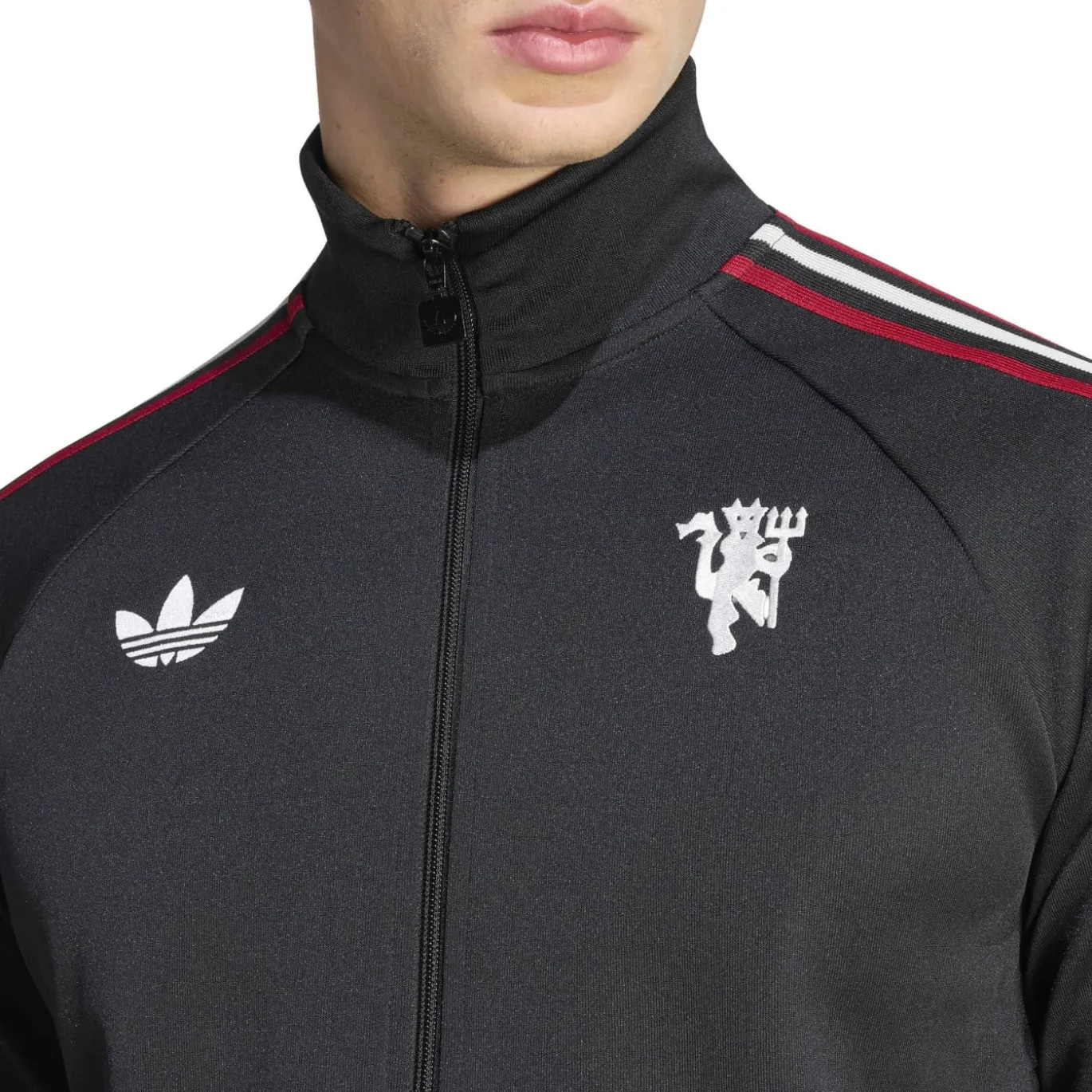 adidas Manchester United Originals Trainingsjack Zwart Wit Rood