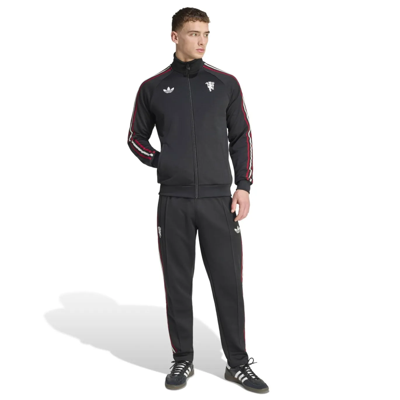 adidas Manchester United Originals Trainingsjack Zwart Wit Rood