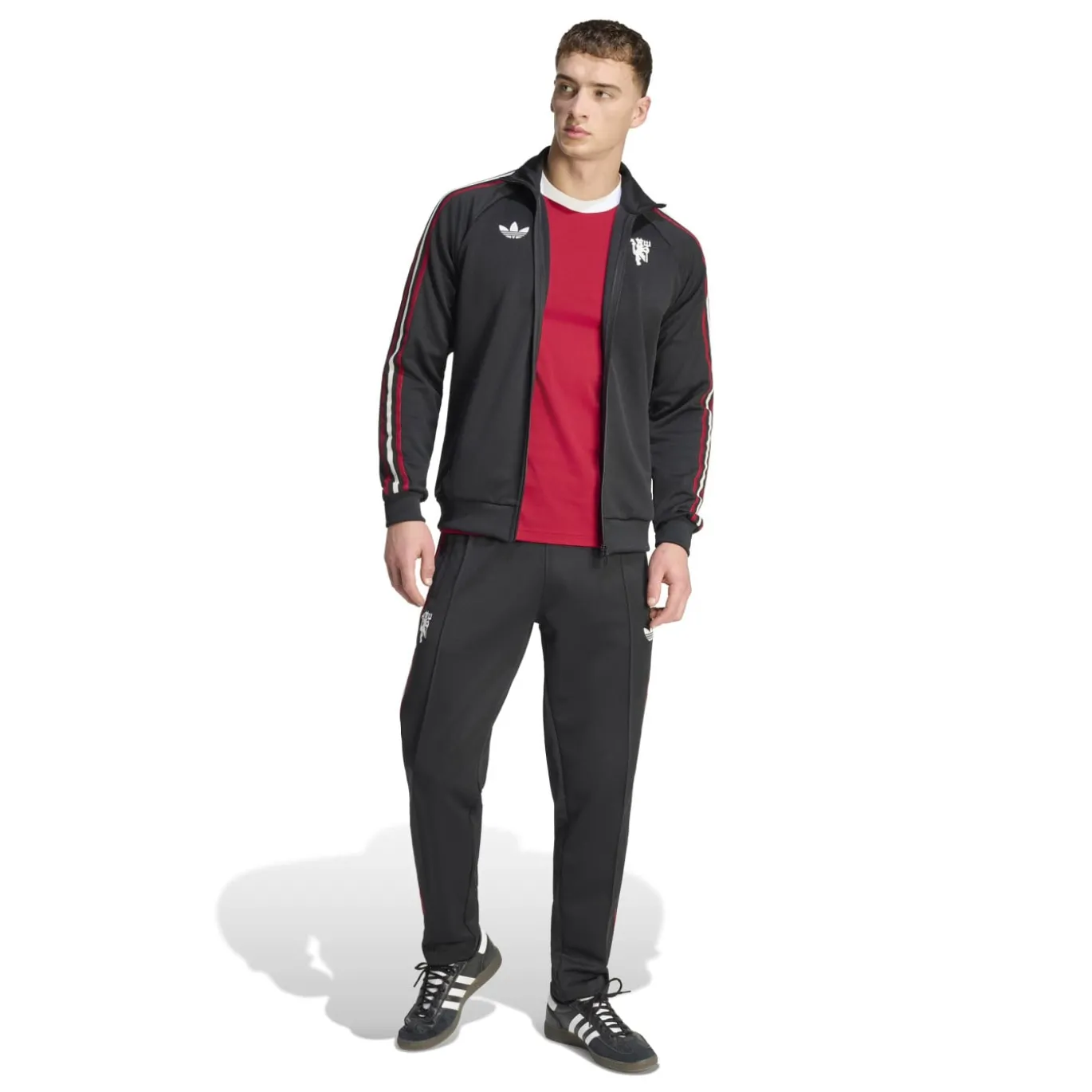 adidas Manchester United Originals Trainingsjack Zwart Wit Rood