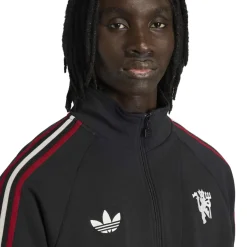 adidas Manchester United Originals Trainingstrui 1/4-Zip Zwart Wit Rood