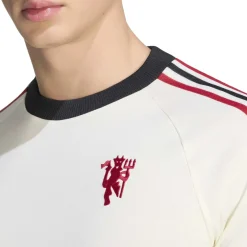 adidas Manchester United Originals T-Shirt Lange Mouwen Wit Rood Zwart