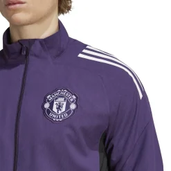 adidas Manchester United Presentatie Trainingspak Full-Zip 2025-2026 Paars Zwart Wit