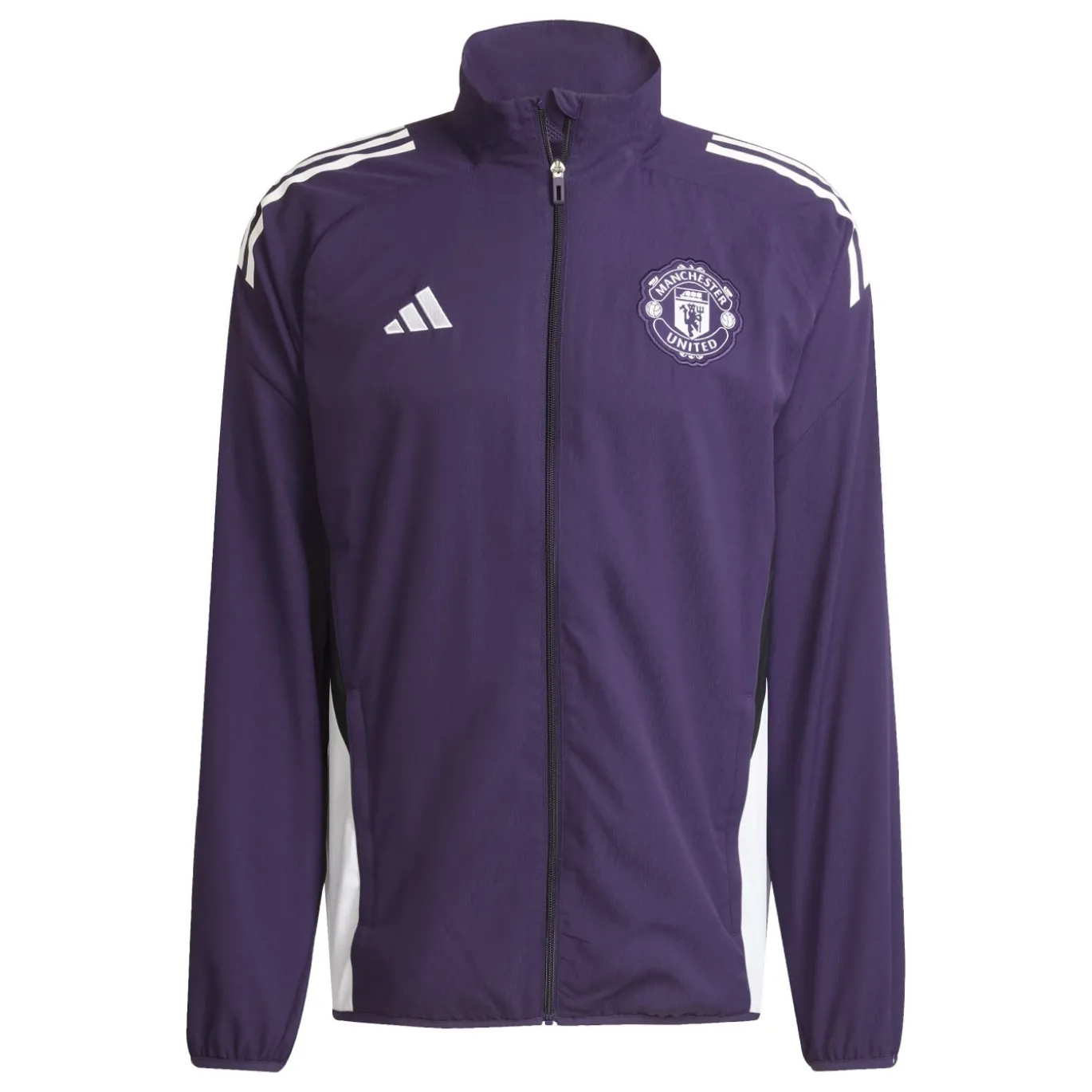 adidas Manchester United Presentatie Trainingspak Full-Zip 2025-2026 Paars Zwart Wit