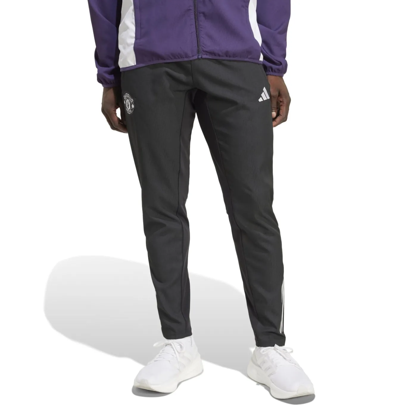 adidas Manchester United Presentatie Trainingspak Full-Zip 2025-2026 Paars Zwart Wit