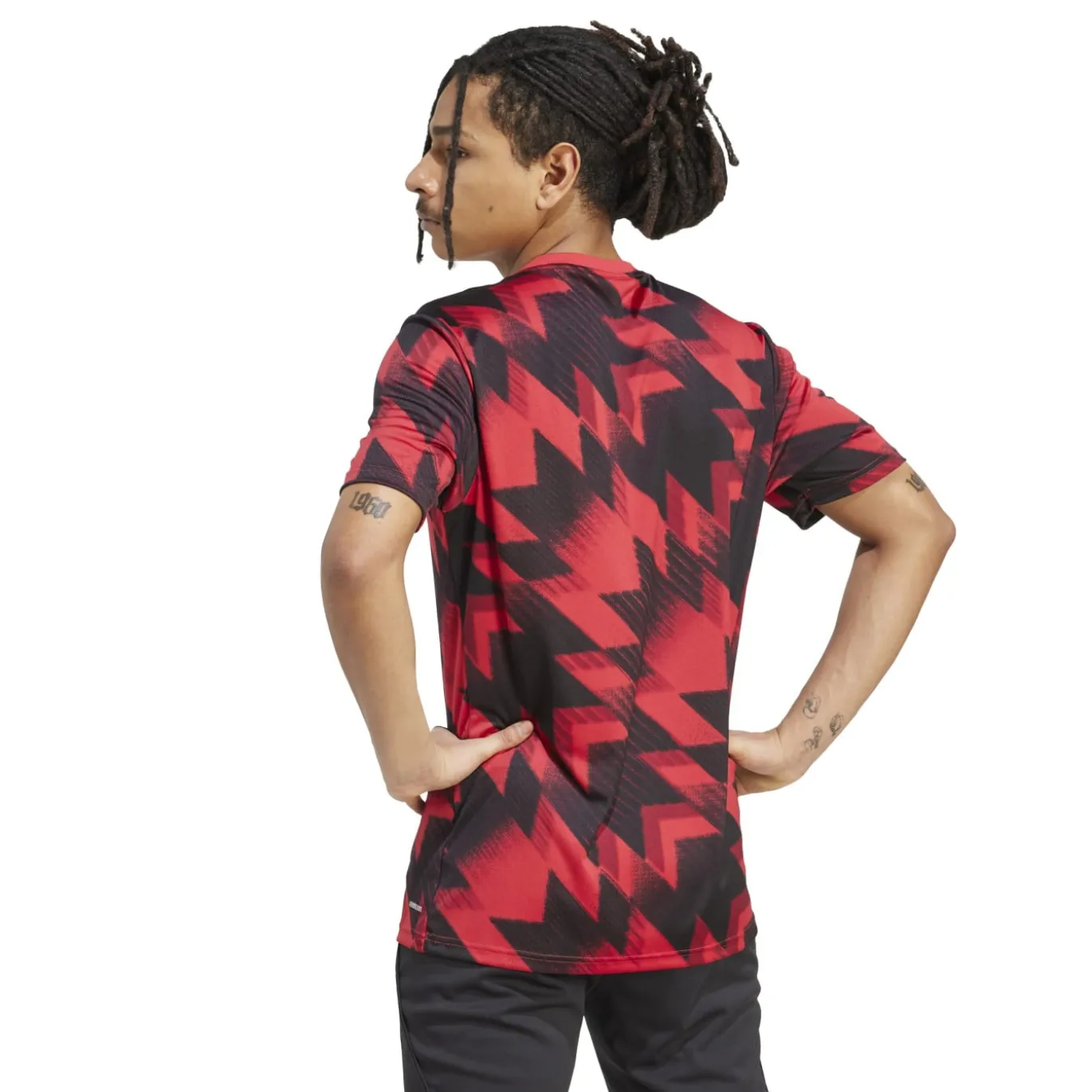 adidas Manchester United Pre-Match Trainingsshirt 2025-2026 Rood Zwart Wit