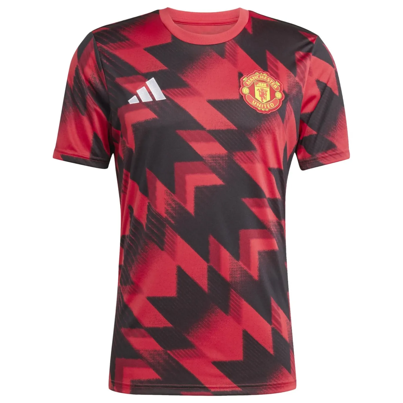 adidas Manchester United Pre-Match Trainingsshirt 2025-2026 Rood Zwart Wit