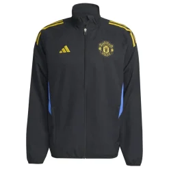 adidas Manchester United Presentatie Trainingspak Full-Zip 2025-2026 Zwart Blauw Geel