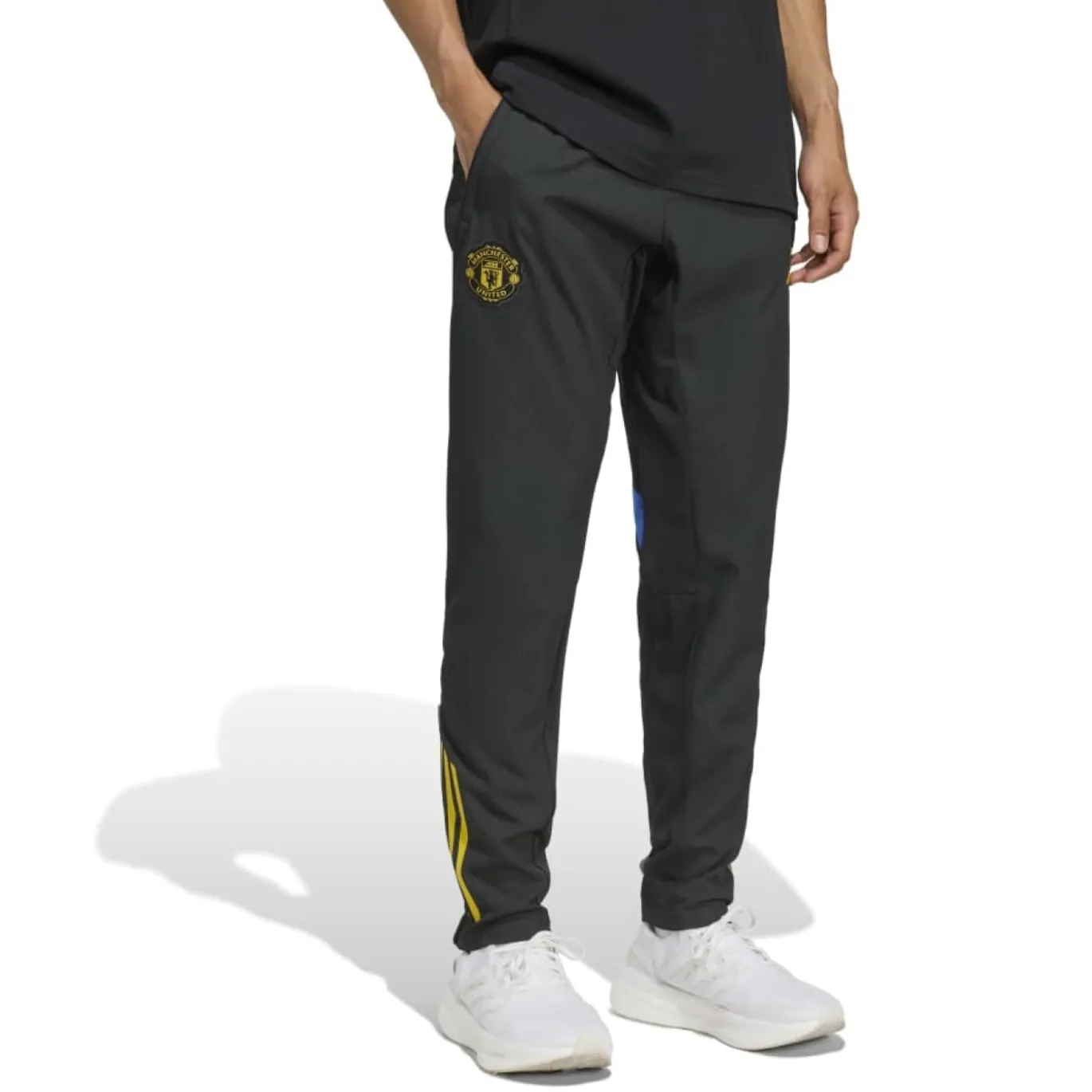 adidas Manchester United Presentatie Trainingspak Full-Zip 2025-2026 Zwart Blauw Geel
