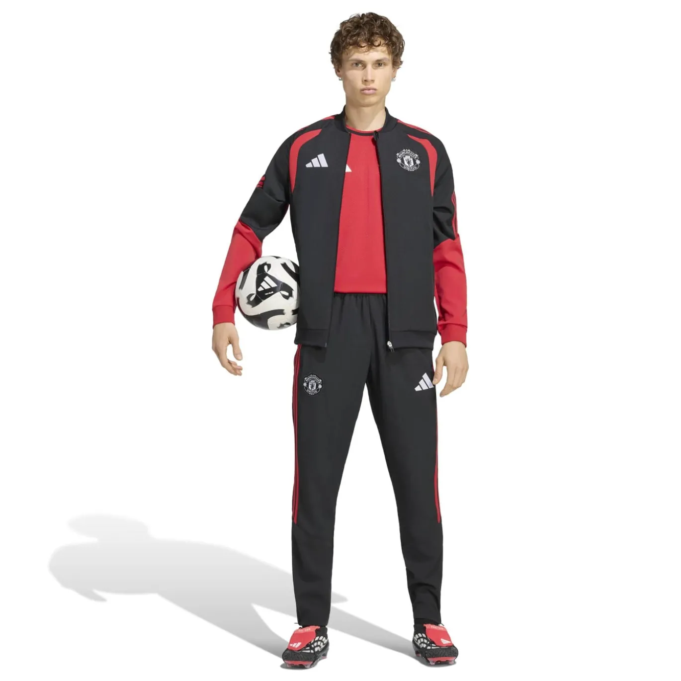 adidas Manchester United Presentatie Trainingspak 2026-2027 Zwart Rood Wit