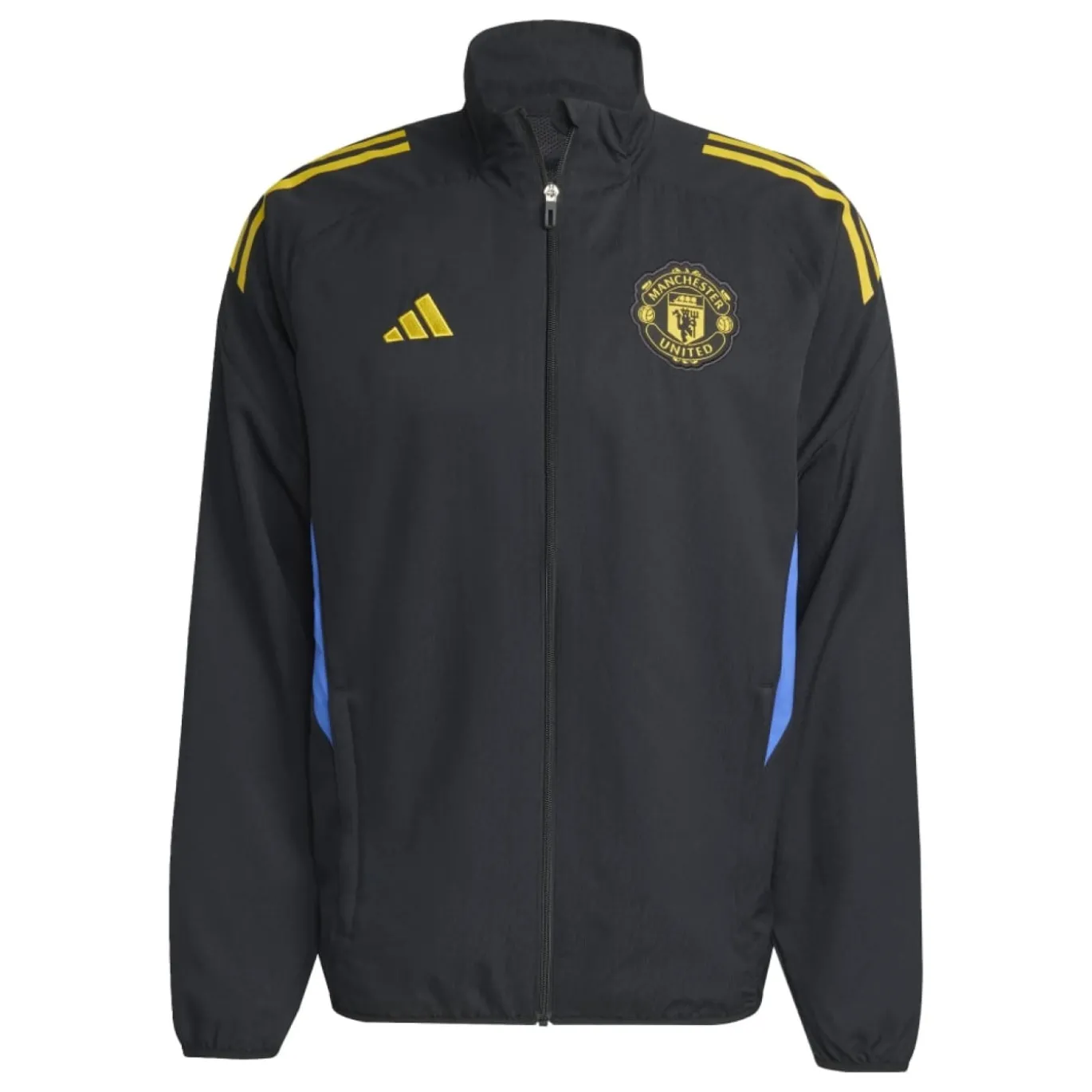 adidas Manchester United Presentatie Trainingsjack 2025-2026 Zwart Blauw Geel