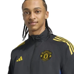 adidas Manchester United Presentatie Trainingsjack 2025-2026 Zwart Blauw Geel