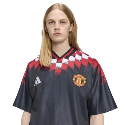 adidas Manchester United Stadium T-Shirt 2026-2027 Zwart Rood Wit