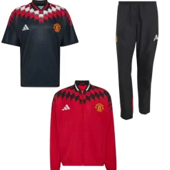 adidas Manchester United Stadium Full Set 2026-2027 Rood Zwart Wit