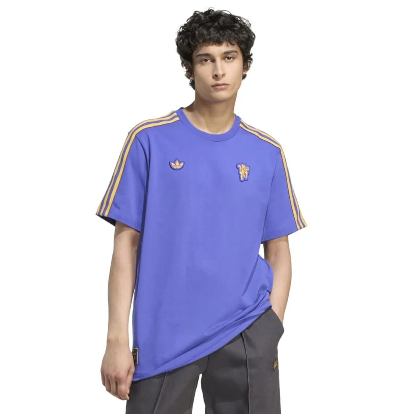 adidas Manchester United Terrace Icons T-Shirt Paars Goud
