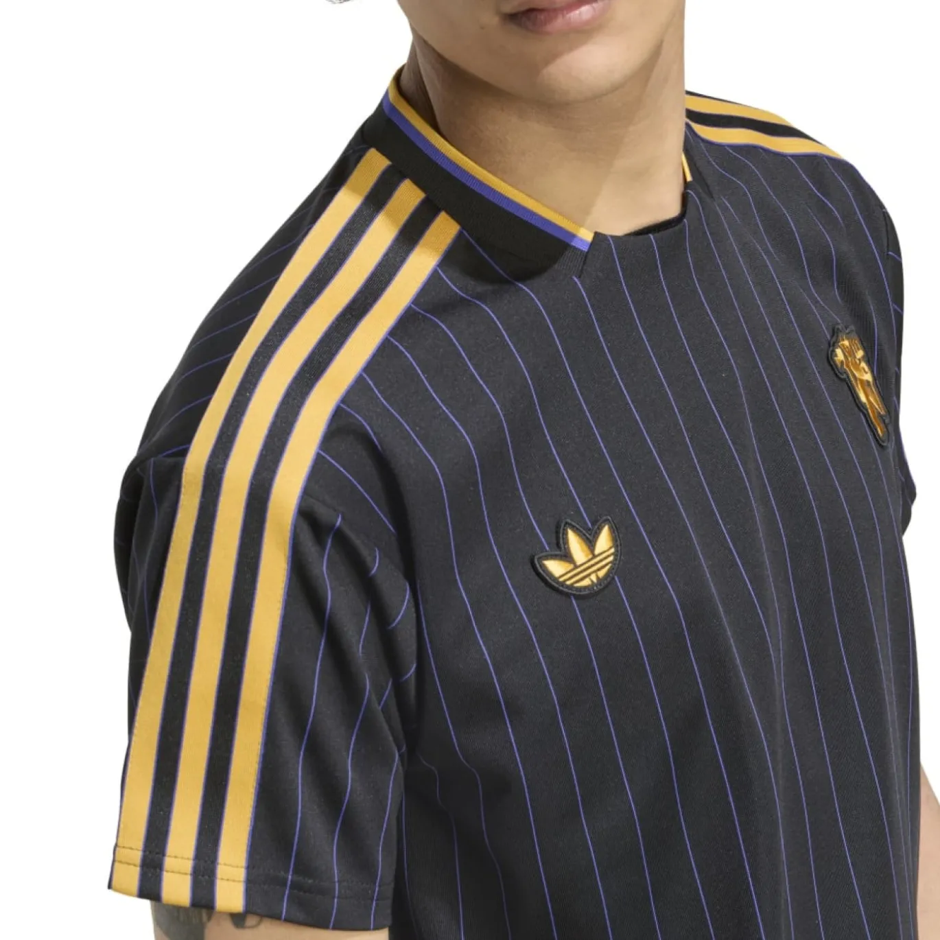 adidas Manchester United Terrace Icons T-Shirt Zwart Goud
