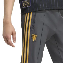 adidas Manchester United Terrace Icons Trainingsbroek Donkergrijs Goud
