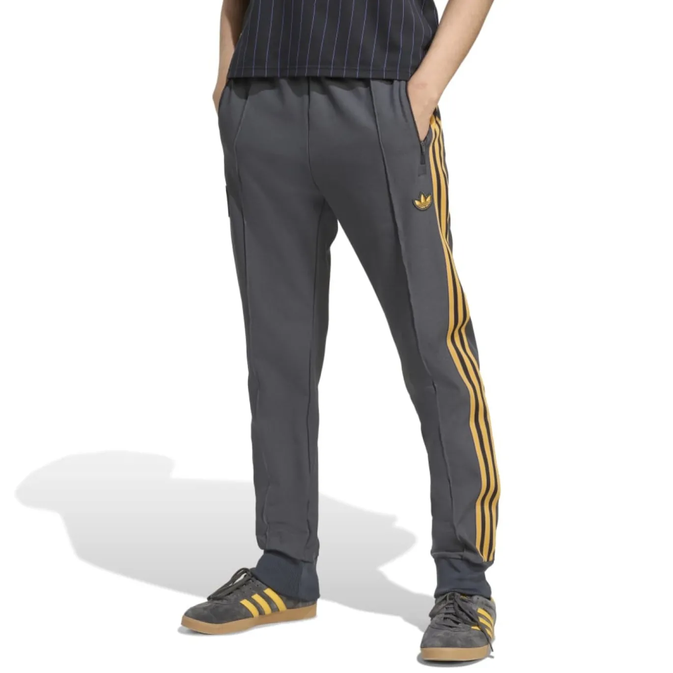adidas Manchester United Terrace Icons Crew Trainingspak Donkergrijs Goud