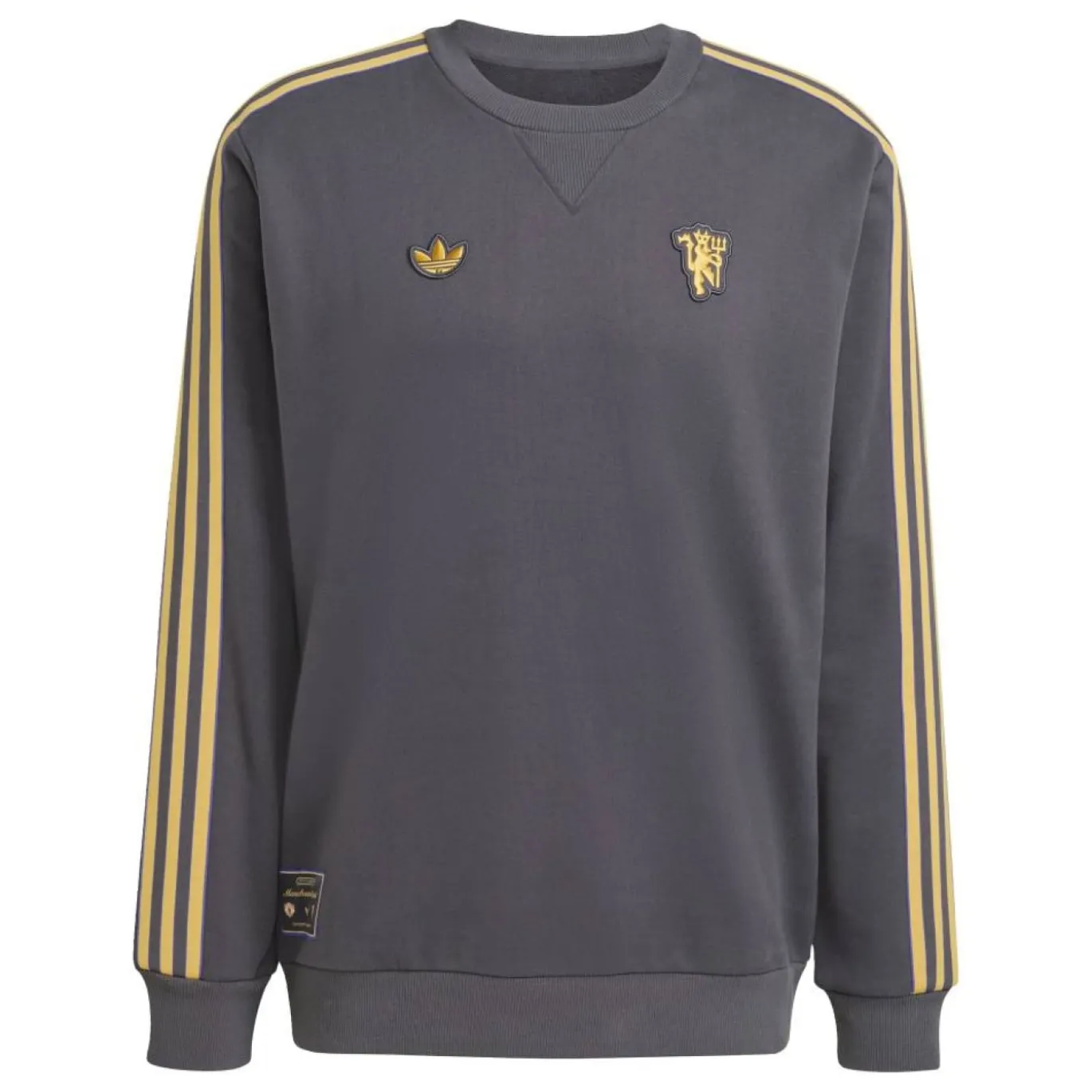 adidas Manchester United Terrace Icons Crew Trainingspak Donkergrijs Goud