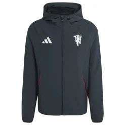 adidas Manchester United Tiro Travel Trainingspak 2026-2027 Donkerolijfgroen Wit Rood