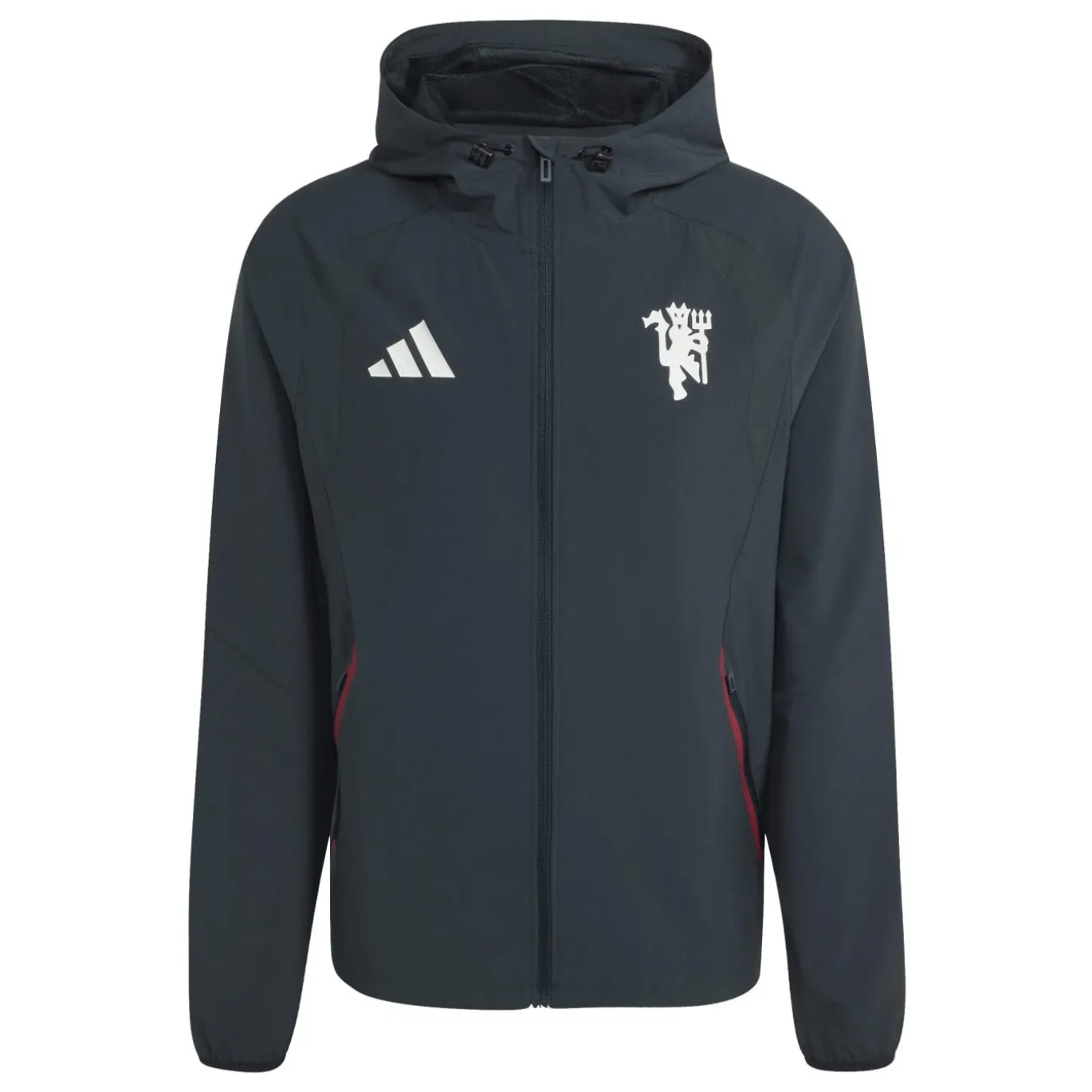 adidas Manchester United Tiro Travel Trainingspak 2026-2027 Donkerolijfgroen Wit Rood