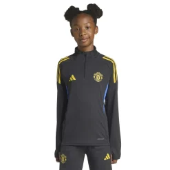 adidas Manchester United Trainingspak 1/4-Zip 2025-2026 Kids Zwart Blauw Geel