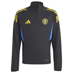 adidas Manchester United Trainingspak 1/4-Zip 2025-2026 Kids Zwart Blauw Geel