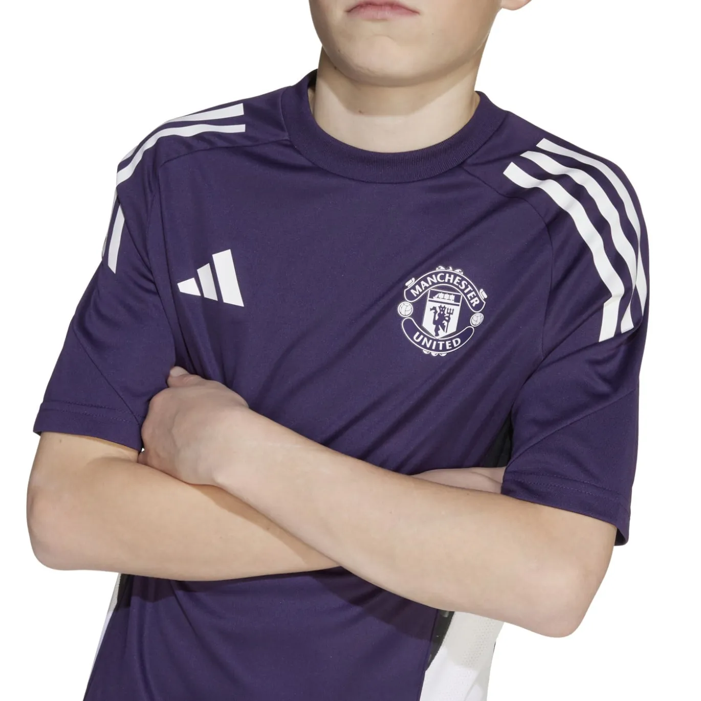 adidas Manchester United Trainingsshirt 2025-2026 Kids Paars Wit Zwart