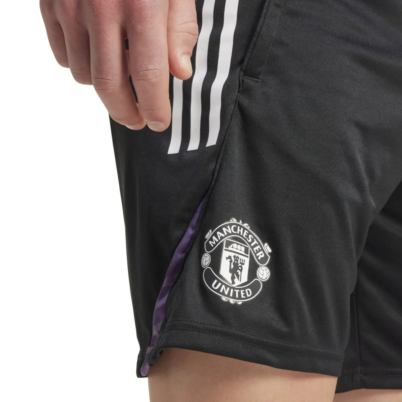 adidas Manchester United Trainingsbroekje 2025-2026 Zwart Wit Paars