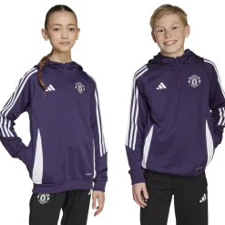 adidas Manchester United Track Hoodie 2025-2025 Kids Paars Wit